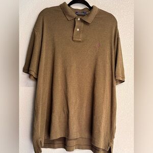 Polo Ralph Lauren Men's XL Olive Green Polo Shirt Purple Pony Logo